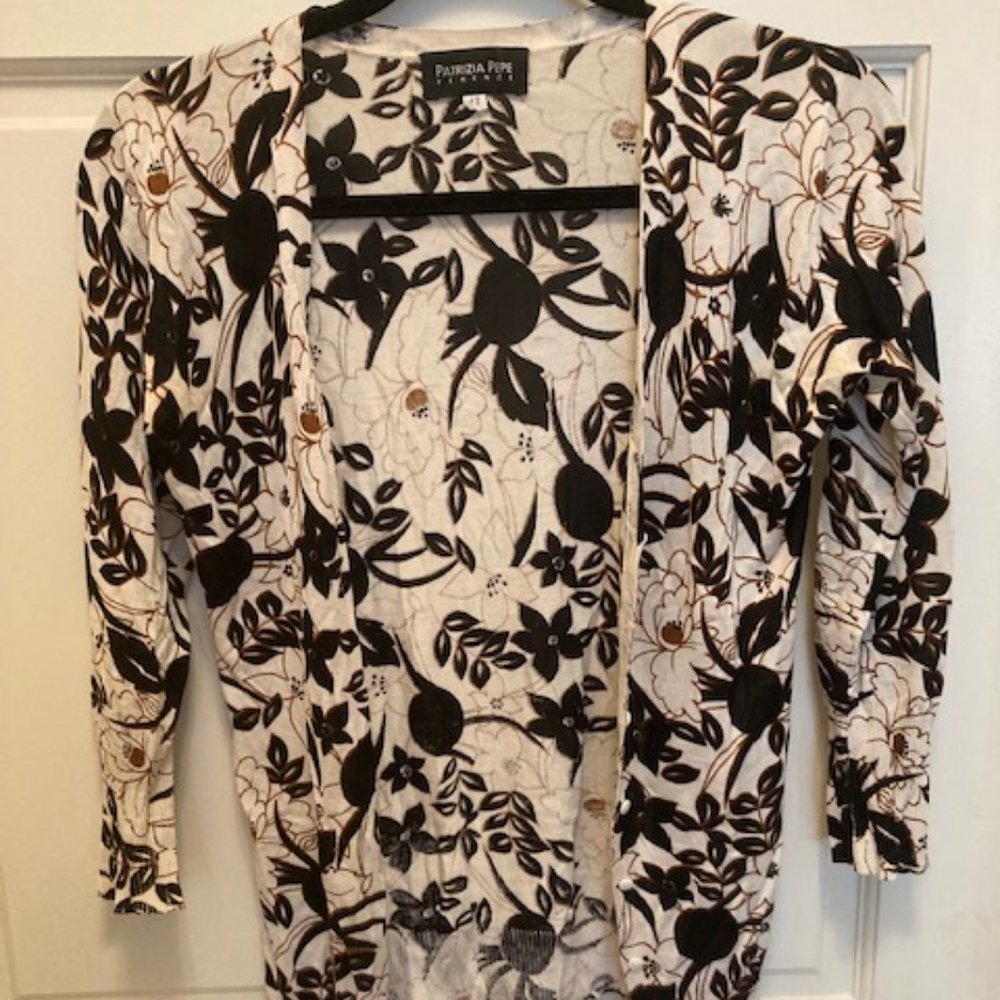 Patrizia Pepe Silk Cardigan Sweater